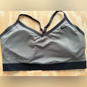 Nike Women's Black and Gray Sports Bra